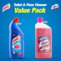 Harpic Lysol Bundle Pack - 500ml Toilet Cleaner Stain Remover & 500ml Floral Fragrance Germ Protection Surface Floor Cleaner Savings Offer Combo. 