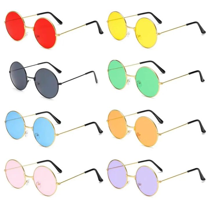 Original%20Retro%20Punk%20Style%20Party%20Hippie%20Disco%20Circle%20Sun%20Glasses%20Eyewear%20Metal%20Frame%20Sunglasses%20Round%20Sunglasses%20Unisex%20Multi%20Color%20Len%20-%20Image%202