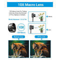 4K HD Live Phone Lens Kit for Smartphone, 10X Macro Lens + CPL Filter with Multi-Function Lens Clip for Smartphone. 