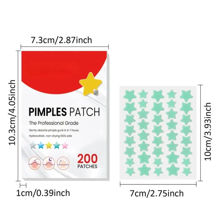 NEW%20200pcs%20Star%20Pimple%20Patch%20Acne%20Colorful%20Invisible%20Acne%20Removal%20Skin%20Care%20Stickers%20Face%20Spot%20Beauty%20Makeup%20Tool%20-%20Image%206