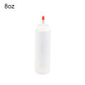 8/16oz Clear Squeezes Condiment Bottles Sauces Ketchup Syrup Storage Container. 
