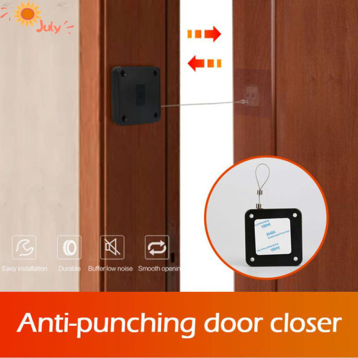 【TopazTrove】Punch-free Automatic Sensor Sliding Door Closer Automatic Closing Doors 100g-800g Pull Slide Back Sliding Door Closer Bracket
