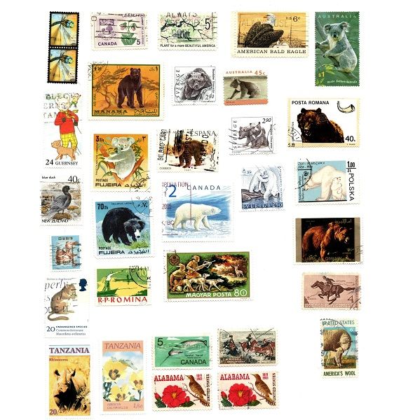 Postage Foreign Old Used Stamps