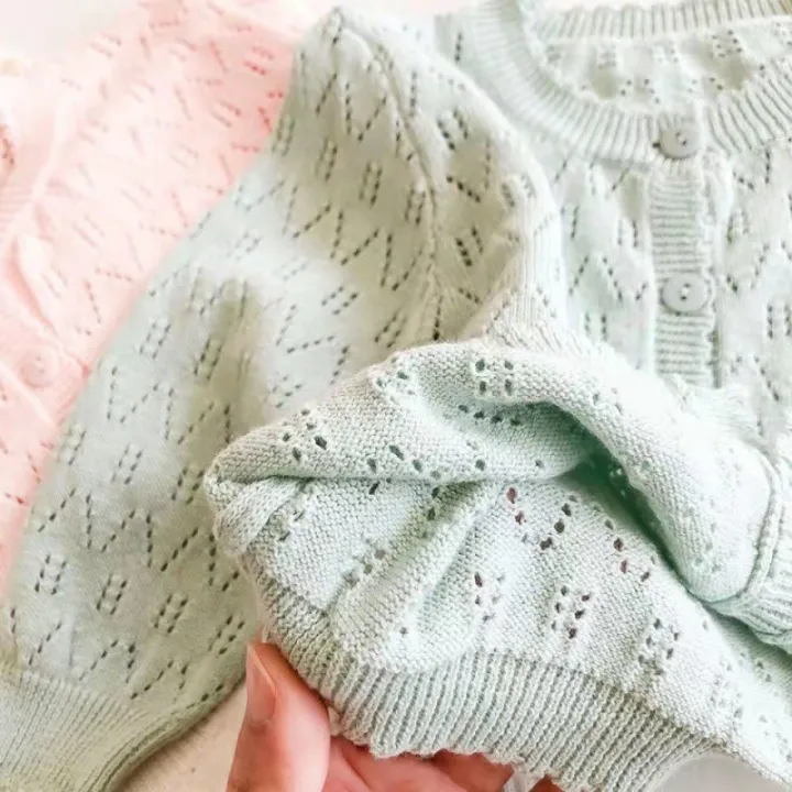 Summer%20New%20Child%20Air%20Conditioner%20Cardigan%20Thin%20Baby%20Summer%20Wear%20Baby%20Knitted%20Hollow%20Long%20Sleeve%20Sweater%20-%20Image%204