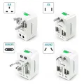 World Wide Universal Travel Plug Adapter All in 1 AC Power Charger Electrical Plug Adapter for AU EU UK US Plug with Pouch. 