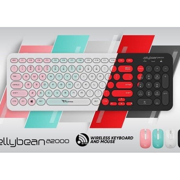 Alcatroz Jellybean A2000 Wireless Keyboard & Mouse Combo