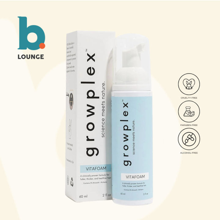 Growplex 5% Minoxidil Foam Targeted Scalp Treatment for Thinning Hair