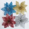 New Party 15cm Flowers Christmas Xmas Tree Decorations Glitter Hollow. 