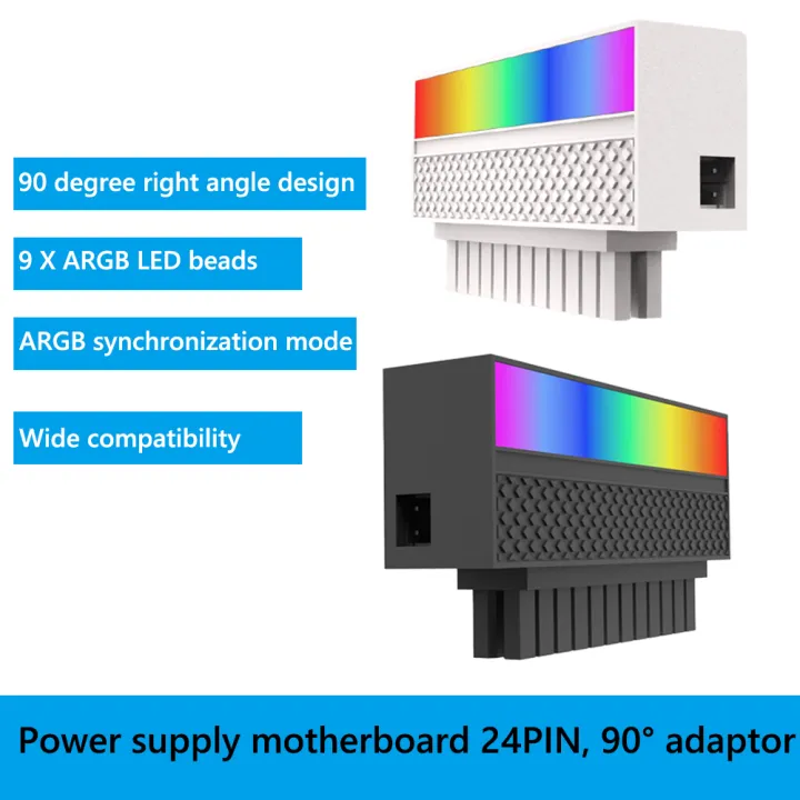 Atx%2024%20Pin%20To%2090%20Degree%20Power%20Plug%20Adapter%205v%20Argb%20Sync%20Computer%20Motherboard%20Atx%20Power%20Supply%20For%20Power%20Supply%20Cables%20-%20Image%202