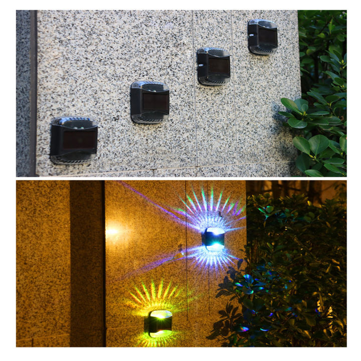 4pcs%204led%20Solar%20Wall%20Lamp%20Waterproof%20Up%20Down%20Luminous%20Night%20Light%20For%20Outdoor%20Garden%20Courtyard%20Decoration%20-%20Image%207