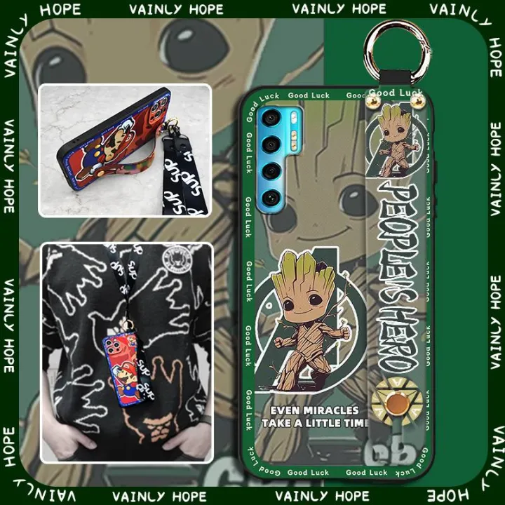 Phone%20Holder%20Dirt-resistant%20Phone%20Case%20For%20TCL%2020%20Pro%205G%20Silicone%20Waterproof%20Back%20Cover%20Lanyard%20Anti-dust%20Durable%20ring%20-%20Image%205