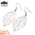 Carat Leaf Pendant Earrings Bohemian Hollow Leaf Dangle Earrings Vintage Minimalist Hypoallergenic Jewelry Gift Elegant Lightweight Earrings. 