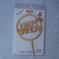 wooden & plastic Happy birthday cake topper. 
