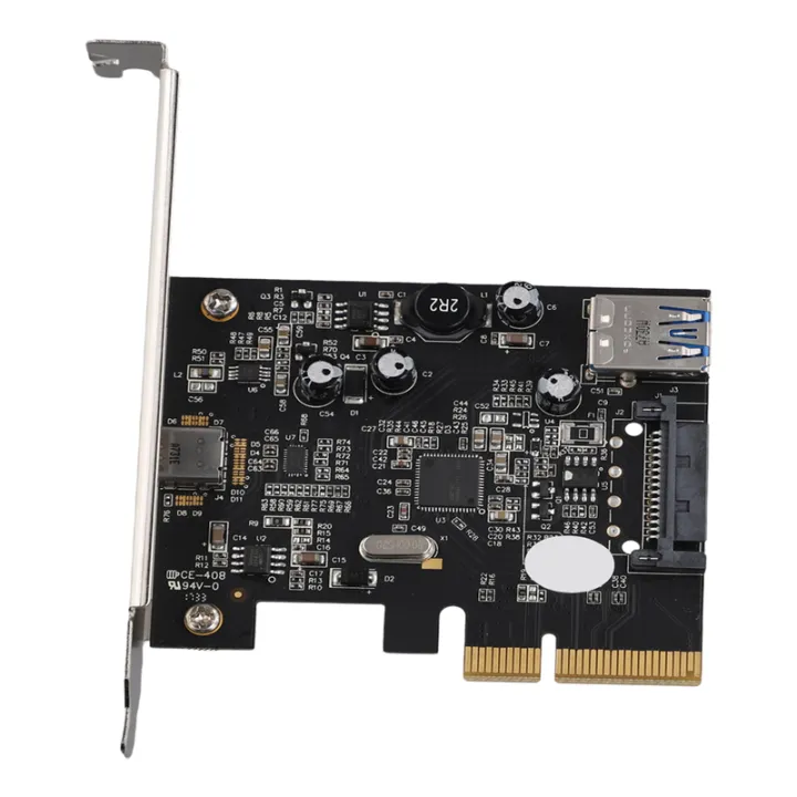 ARELENE Adapter Card PCI-E 4X to USB3.1 Expansion Card 10G Rear Adapter ...