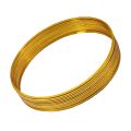 12 Piece Gold plated Bangal Classic Round Single plain Bangle 1mm Thin Very Nice Bangel Wire Charm Bangles for Women Jewelry Gift. 