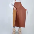 PVC Waterproof Apron Food Factory Apron Acid And Alkali Resistant Low Temperature Resistant Kitchen Chef Working Oil Proof Apron. 
