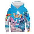 Boys Girls Stitch Hoodies Fashion Casual Long Sleeve Sweatshirts Children Spring Autumn Harajuku Stich Sport Hooded Tops Clothes. 