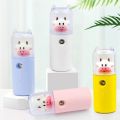 Cute Cow Humidifier Portable Female Makeup Water Replenishment Instrument Handheld USB Women Perfume Nano Sprayer. 