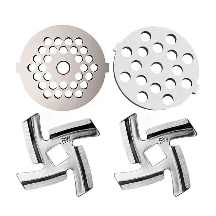 Meat Grinder Replacement Parts Included 2PC Cutter Cutting  2PC Meat Chopper Plates Mincer Part for MG30/60 Grinder