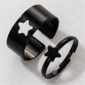 Simple Ring Gothic Jewelry Couple Ring Set Star Moon Heart Open Rings Women Ring Open Rings Punk Ring. 