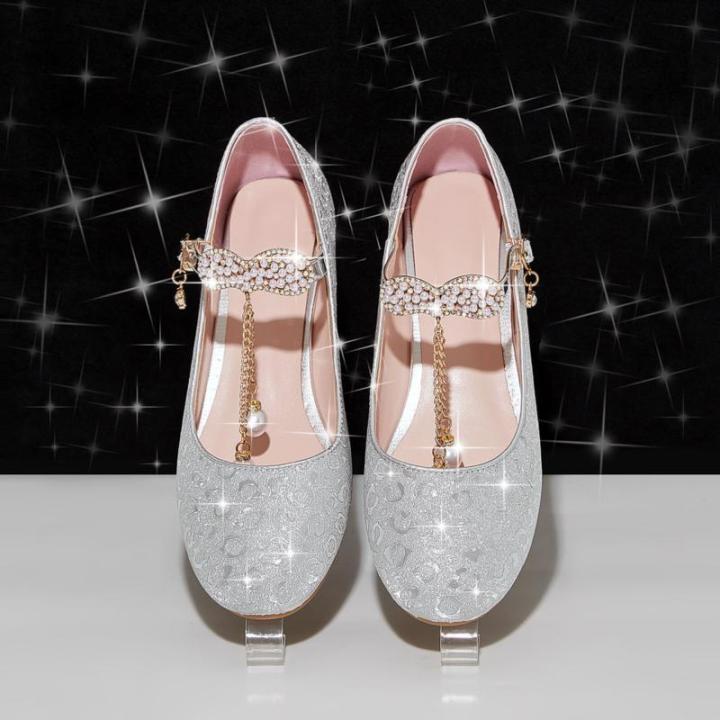 Princess%20Shoes%20for%20Girls%20Spring%20and%20Autumn%20Children's%20High%20Heel%20Shoes%20Stage%20Show%20Piano%20Silver%20Dress%20Flower%20Girl%20Crystal%20Leather%20Shoes%20-%20Image%205
