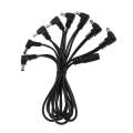 Guitar 3 Way Splitter Power Supply Cable for Effect Pedals Accessories Black. 