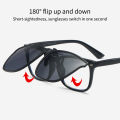 EB Polarizing Clip On Sunglasses UV400 Photochromic Goggles Outdoor Anti Glare Square Glasses for Cycling Driving Fishing Hiking. 