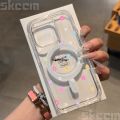 overlear C Max 115 14 Magsafe Wireless Charger Phone Case Small Flower Heart Graphics for iPhone 17 16 16E 13 12 11 Pro7Air C. 