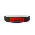 Supreme Two Tone White & Black Silicone Mens & Womens Unisex hand band Wristband Bracelet. 