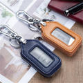 Leather Key Holder Stylish Mirror Window Mini Car Key Case Retro Zipper Closure Key Protector Bag for Vehicle Accessory Key Organization Security Gift Item Personal Use. 