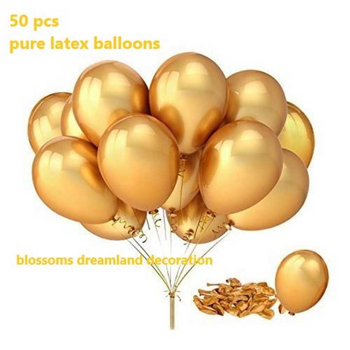 Gold Balloons 50 pcs Gold Latex Balloons 12 inch for Wedding
