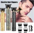 Rechargeable Stainless Vintage T9 Hair Cutting Machine Shaver Trimmer Electric Hair Clipper. 