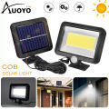Auoyo 100 LED Solar Powered PIR Motion Sensor Solar Light Waterproof Outdoor Garden Security Wall Lamp Light. 