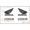 Honda Navi Bike Body Stickers High Quality Plotter Cutting Stickers. 