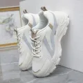 Sneakers Women Platform Light Beige Shoes Plus Size 35-42 Casual Chunky Black Sneakers Woman Trendy Vulcanized Shoes. 