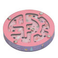 Balance Maze Game Double Sided Educational Round Portable Wooden Ball Maze Puzzle Board Game for Kids baby toy. 