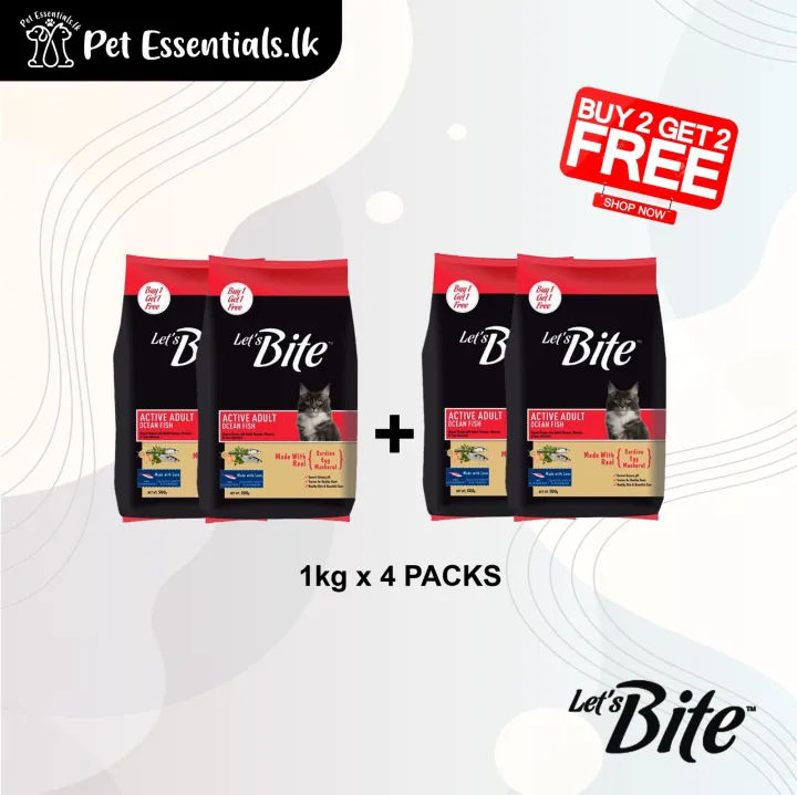 Let’s Bite Active Adult Buy 2 get free 2 ( 1kg x 4pc )