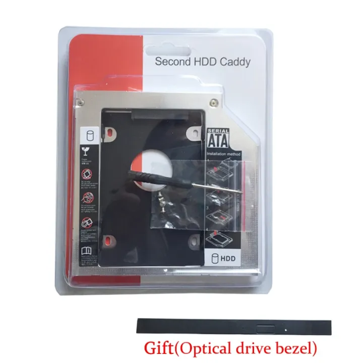 【TianYu Mall】9.5MM 2nd HD HDD SSD Hard Drive Caddy for Lenovo Thinkpad T440P T540P W540 (Gift drive bezel