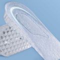 Comfortable Lightweight Soft 3-Layer Heel Lift Silicone Pads / Elastic Invisible Shock Absorption Height Increase Half Insoles. 