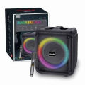Brodu BTS-1935 6.5" Portable Bluetooth Karaoke Speaker with Wireless Microphone. 