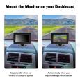 Auto_Smart_Look Combo 4.3 Dashboard TFT LCD Screen Rear View Monitor with 8 LED Night Vision Car Reverse Camera for Maruti Swift NUZ. 