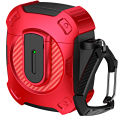 Lereach For AirPods 1 _ 2 Cover Case Grai Carbon Brazing Armor TPU+PC Cover Resistant Shockproof Full Body Protector Case. 