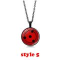 Anime Naruto necklace Akatsuki Sharingan Itachi Kakashi glass pendant necklaces jewelry Halloween cosplay accessories gifts. 