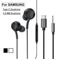 Original Wired Headphone For Samsung Galaxy S23 S22 S21 FE S20 Ultra S10 Plus 3.5MM Type C Earphone Note 20 Ultra A54 A34 A53 A5. 
