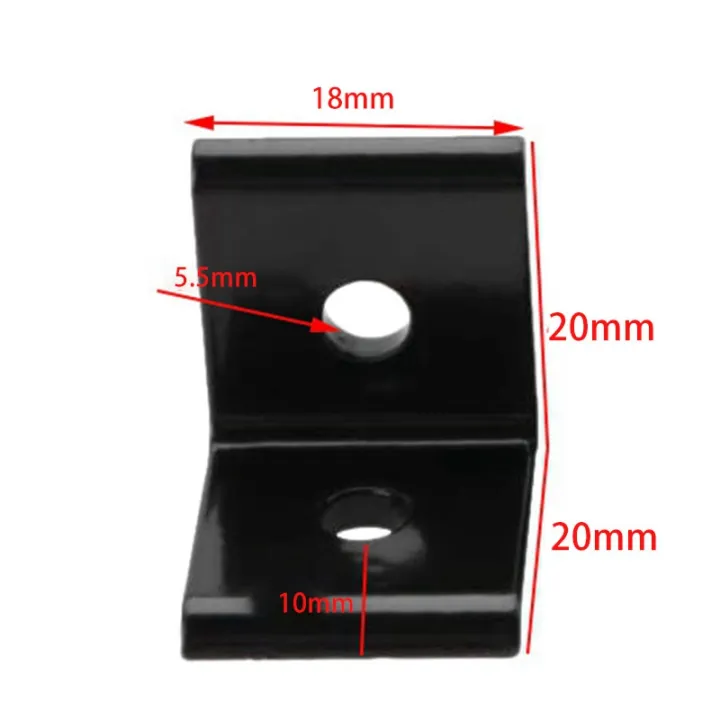 FORIDE%204%20Pcs%20L%20Corner%20Bracket,%20Connector%20Corner%20Angle%20Bracket%20Connection%20Joint%20for%20Aluminum%20Profile%20(Black%202020)%20-%20Image%206