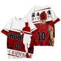 LZ59 SLAM Tshirt Anime Cosplay Short Sleeve Unisex Tops Casual Loose Fashion Tee Shirt Plus Size L59Z. 