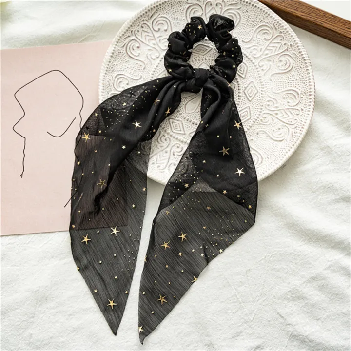 1pcs%20Chiffon%20Ponytail%20Ribbon%20Shiny%20Star%20Bow%20Hair%20Scrunchies%20Knotted%20Bowknot%20Hair%20Ties%20Elastic%20Hair%20Band%20Hair%20Accessories%20-%20Image%205