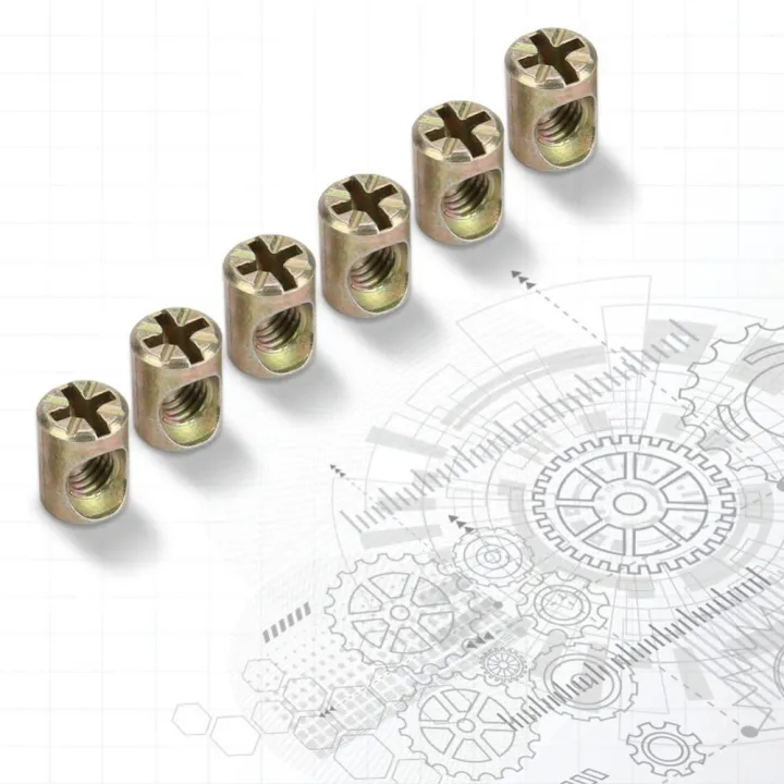 30pcs%20Fasteners%20M6%20x%2013mm%20%E2%80%8BFurniture%20Barrel%20Nut%E2%80%8B%20%E2%80%8BSpring%20Loaded%20%E2%80%8BCabinet%20Connector%E2%80%8B%20%E2%80%8BEmbedded%20Nut%E2%80%8B%20Slotted%20Barrel%20Nut%20Furniture/Bed/Crib/Chairs%20-%20Image%206