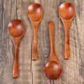 1/4/6Pcs Japanese Style Deep Mouth Wooden Spoon Natural Wood Round Spoons Wooden Household Tableware Soup Spoon. 