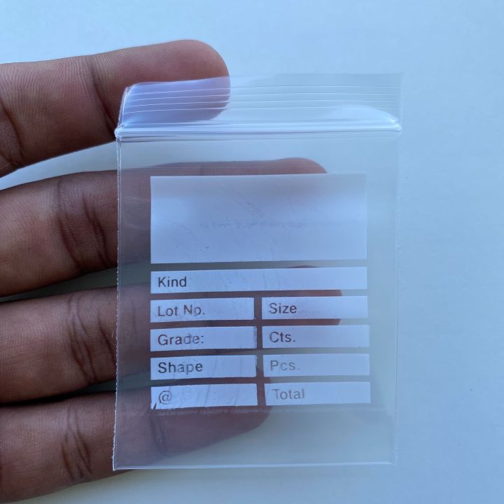 Gem Seal Bag. Zip Bag. 6cm*4cm 100 piece pack. Seal Bags. Plastic Polythene Transparent Seal Bag. Transparent Zip Bag.